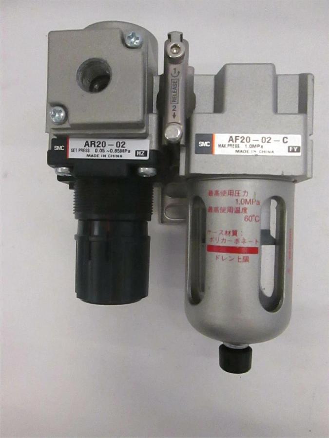 Used SMC, Air Regulator Assy, AR20-02, AF20-02-C, Used