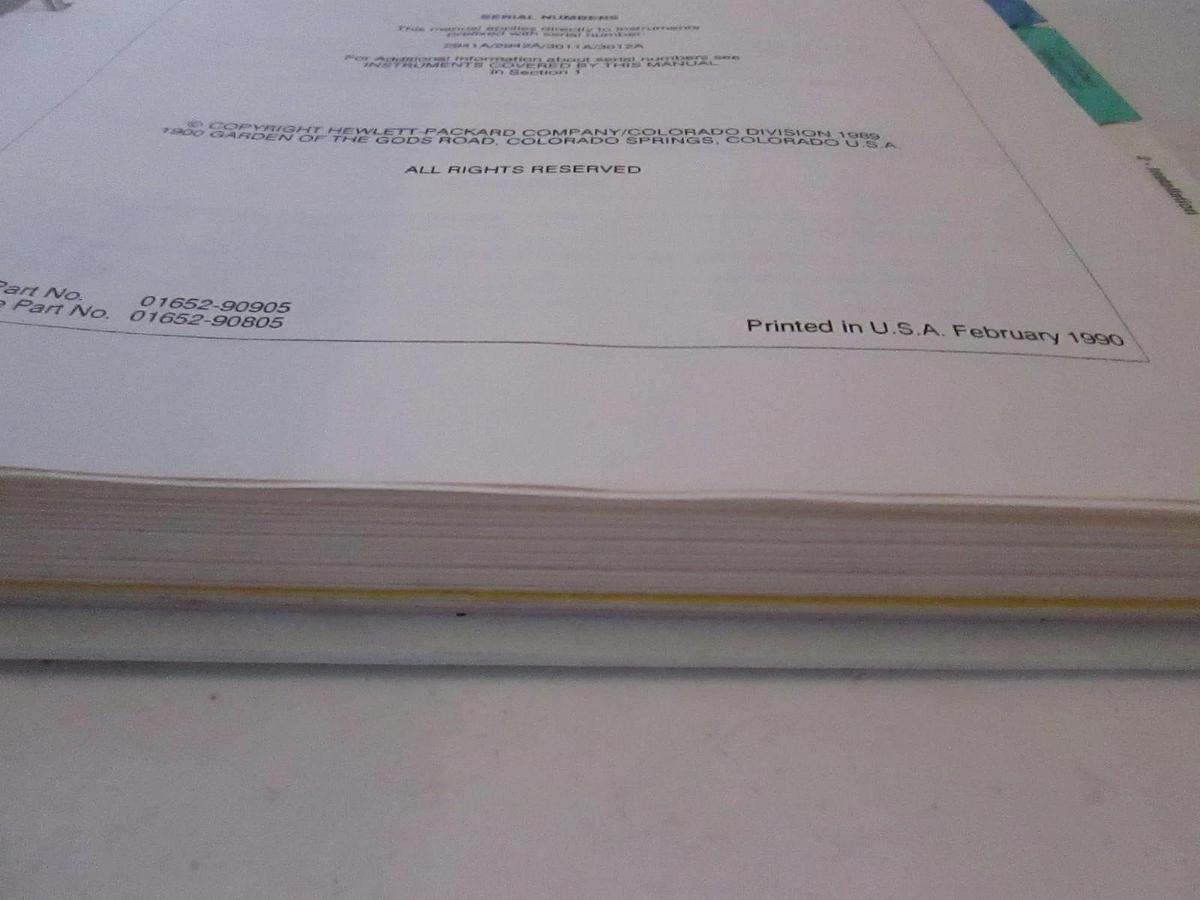 Used HP 1652B/1653B Logic Analyzers Service Manual, Used