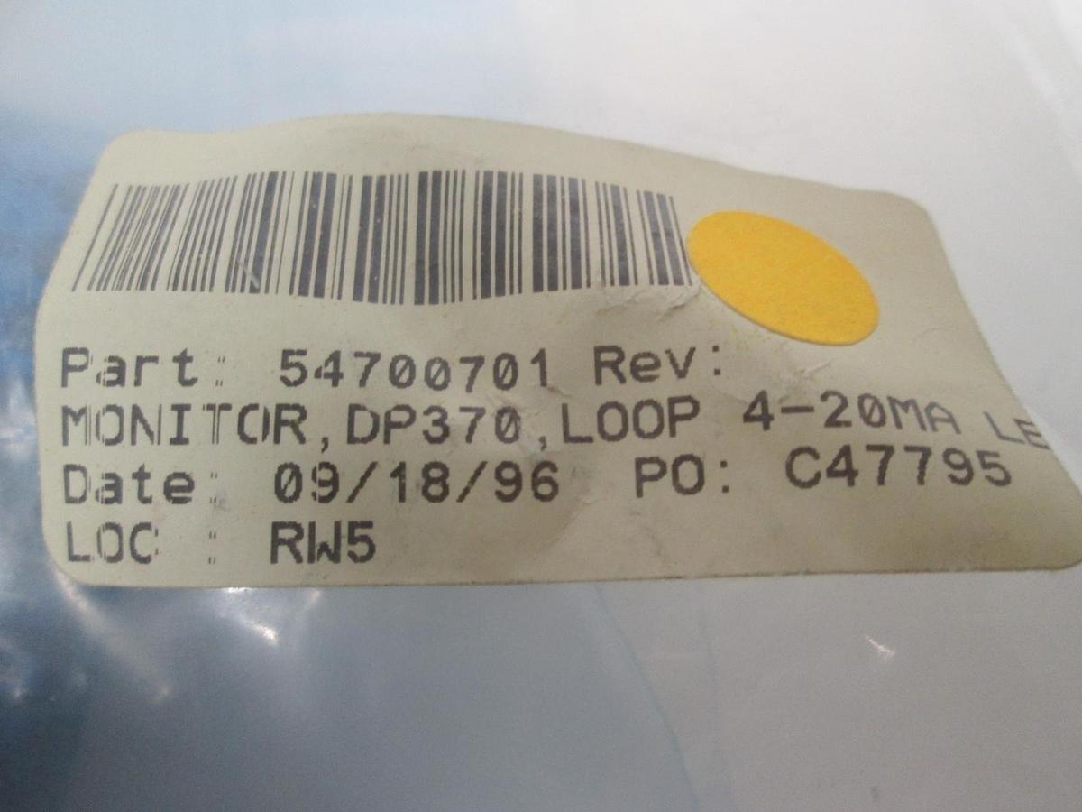 Used Monitor, DP-370, Loop 4-20MA, 54700701, 311-039, New