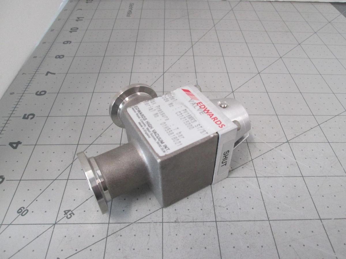 Used Edwards PV16MKS ST/ST Manual Isolation Vacuum Valve, Used
