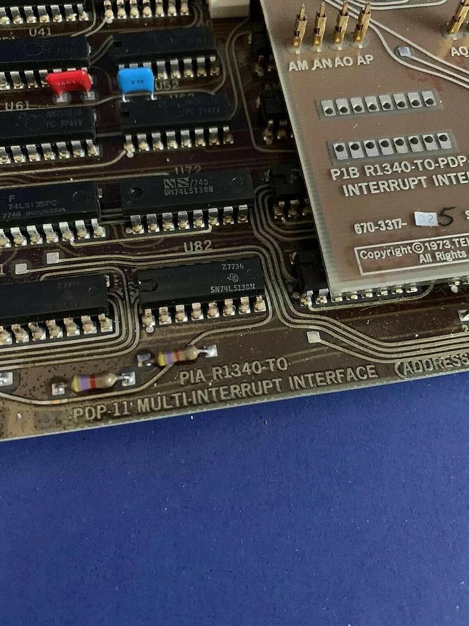 Used Tektronix 672-0704-00 PDP-11 Multi-Interrupt Interface PCB Assy, Used