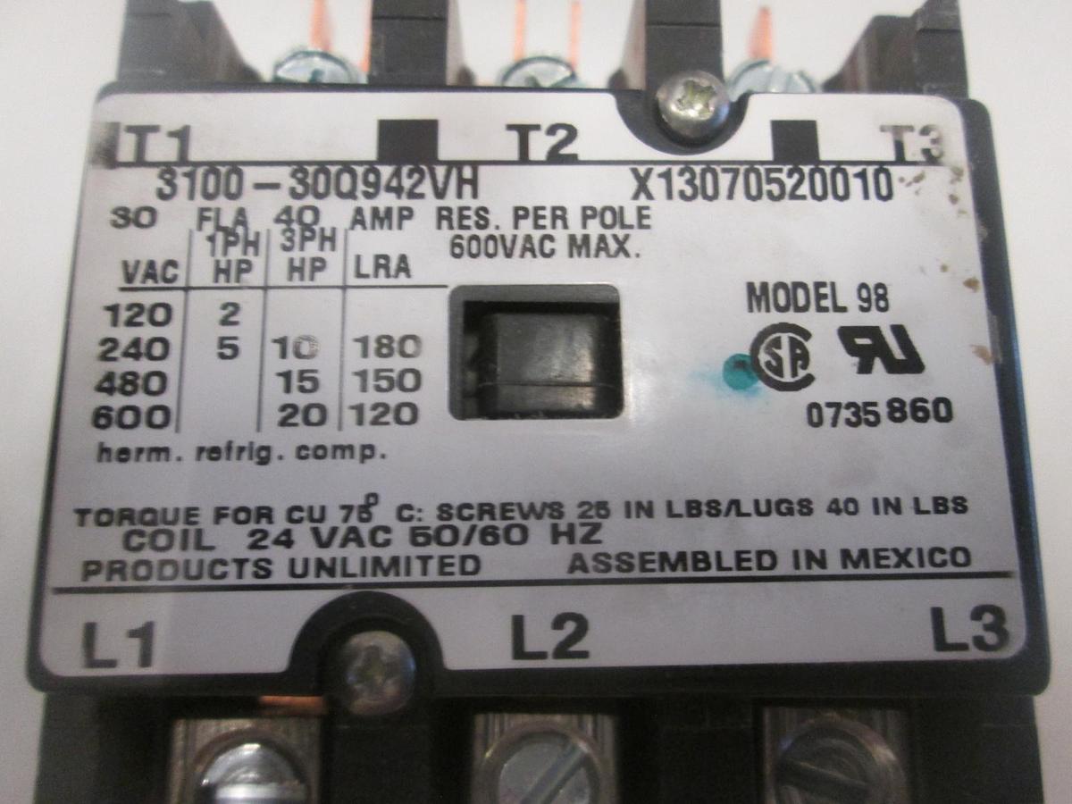 Service First, CTR01826, Contaactor, 3 Pole, New