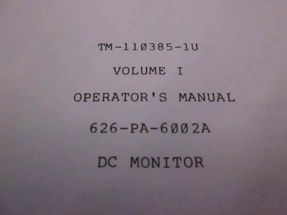 Used Dranetz Volume 1 Operators Manual for TM-110385-1U, Used
