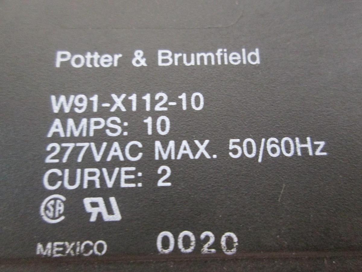 Potter & Brumfield, W91-X112-10, Single Pole Circuit Breaker, New, Lot of 3