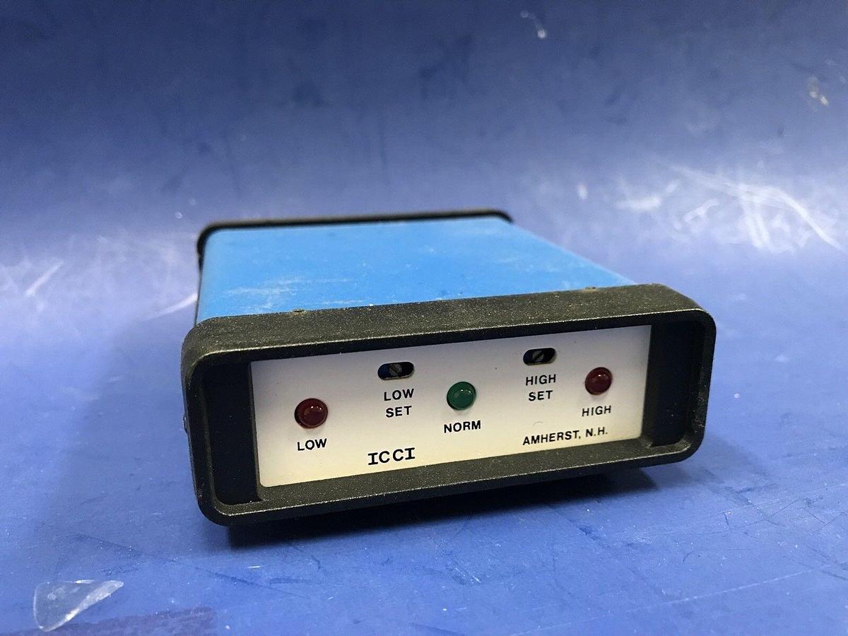 ICCI Bruce Furnace Flow Switch Annunciator w/Green Normal Indicator Light, Used