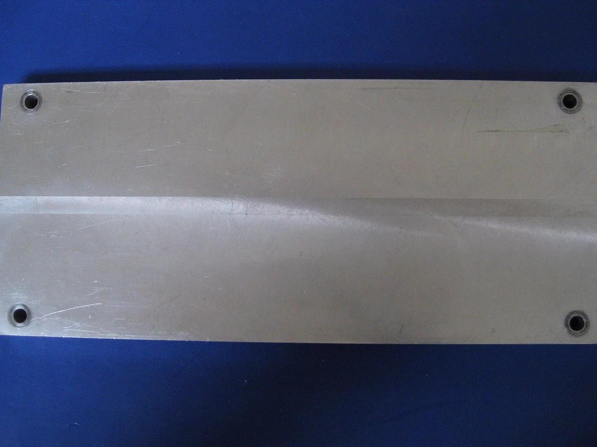 Used Leak Check Plate, 9.5" x 4" w/ 7.5" x 3" O-Ring, Used