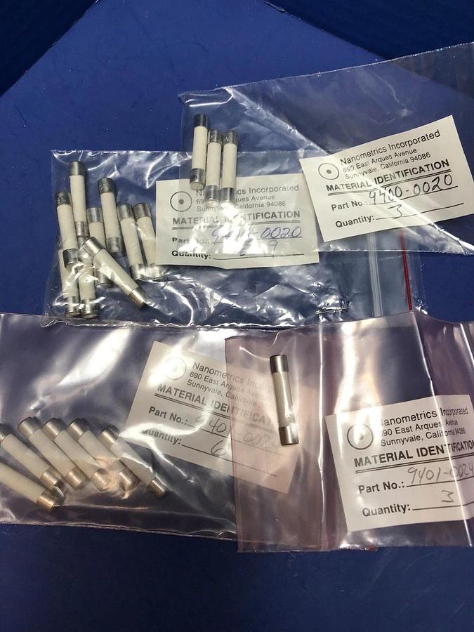 Used Slow Blow Ceramic Tube Fuse, Misc Lot of 31