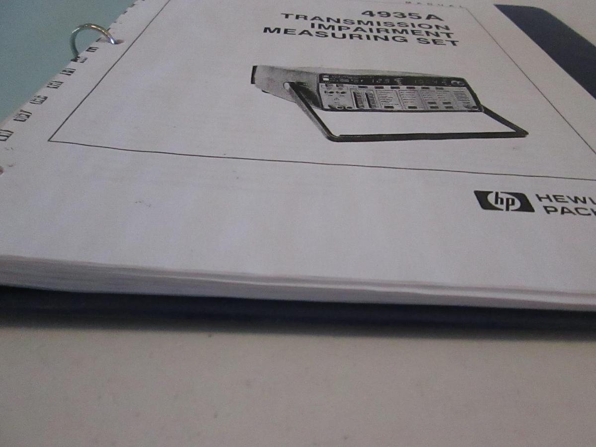 Used HP 4935A Transmission Impairment Measuring Set Operating Manual Used