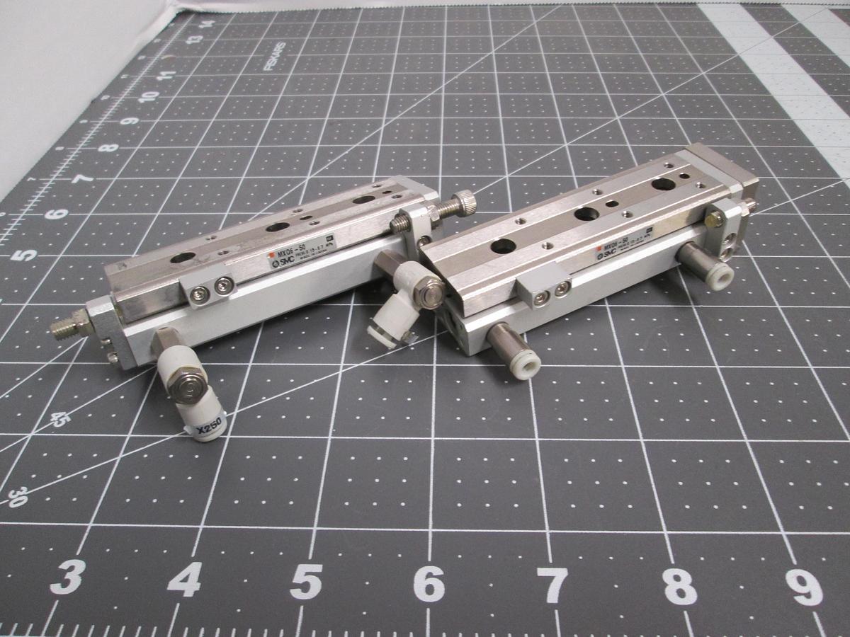 Used SMC MXQ6-50 Precision Air Slide Table Lot of 2