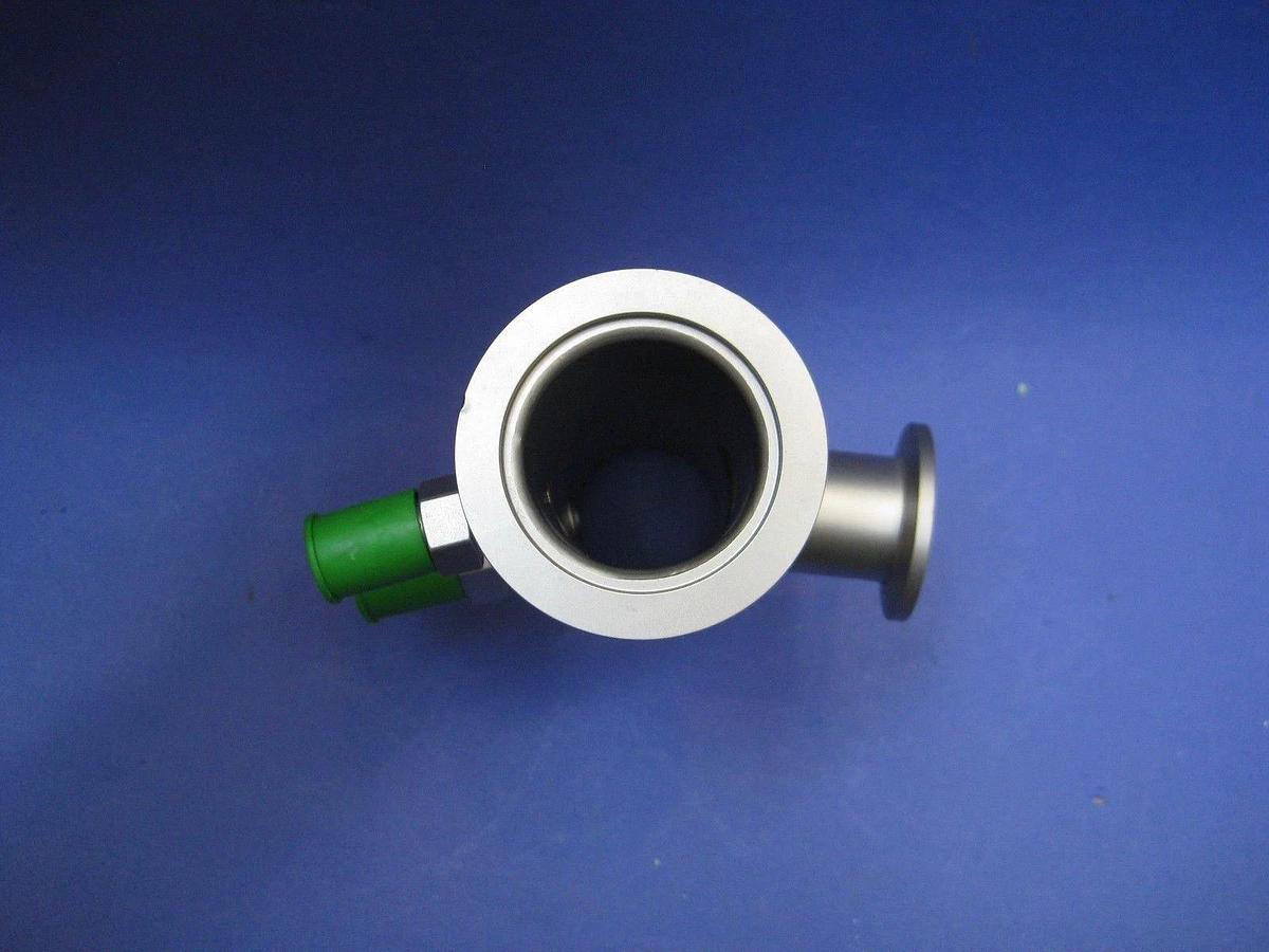 Stainless Steel Vacuum Tube TEE, NW40 Flanges and NW25 Reducer w/ Ports, New