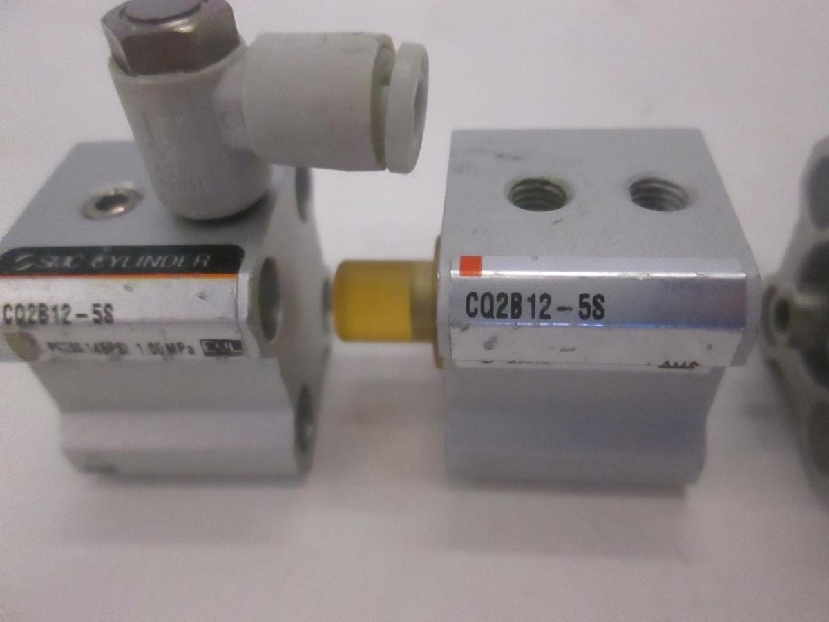 Used SMC, CQ2B12-5S, Pneumatic Cylinder, Used, Lot of 3