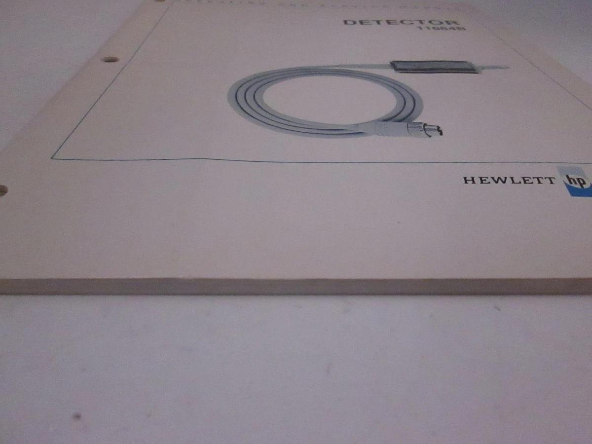 Used HP Detector 11664B Operating and Service Manual, Used