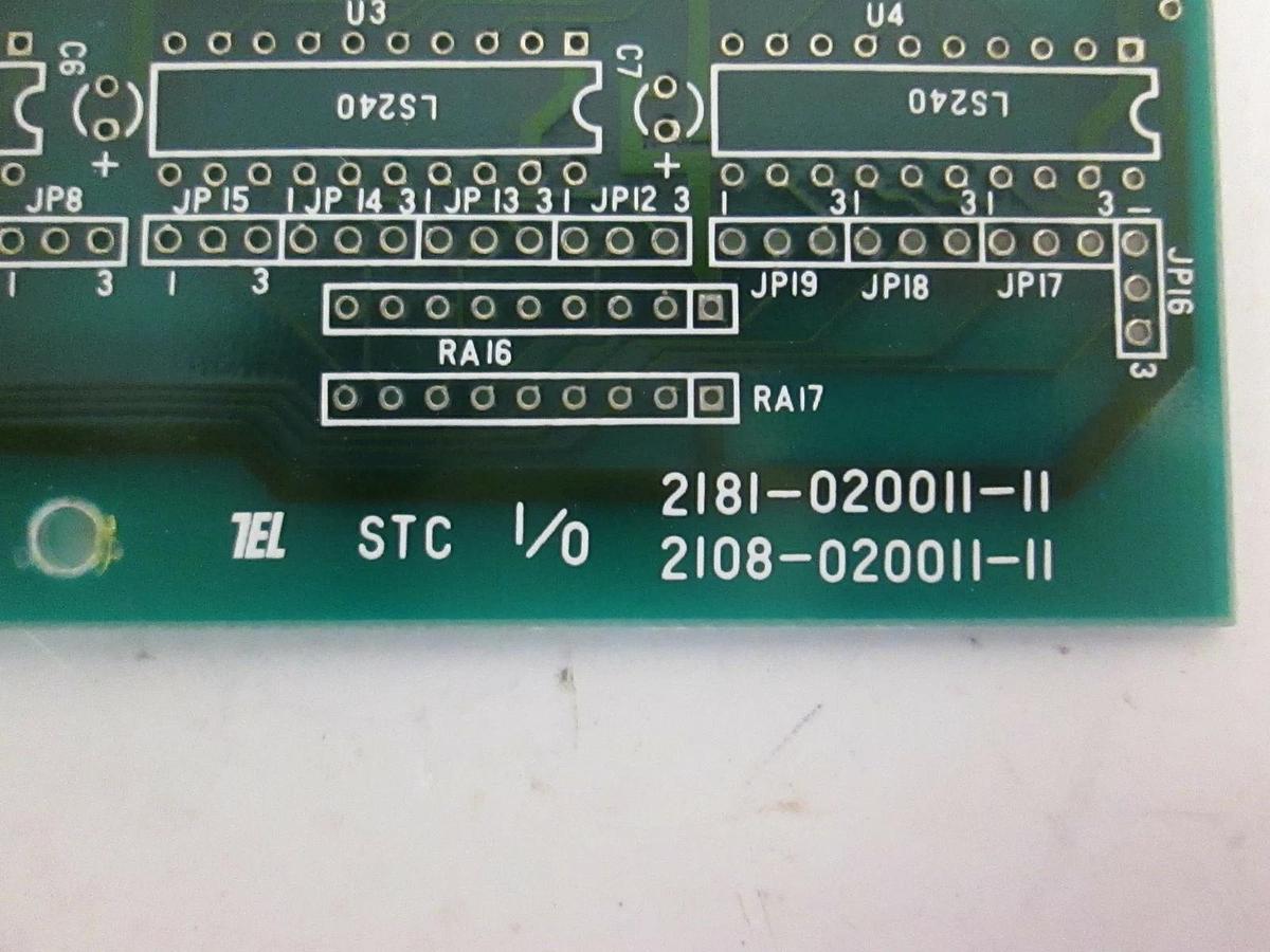 Used TEL Tokyo Electron 2181-020011-11 / 2108-020011-11 STC I/O, PCB Assembly, Used