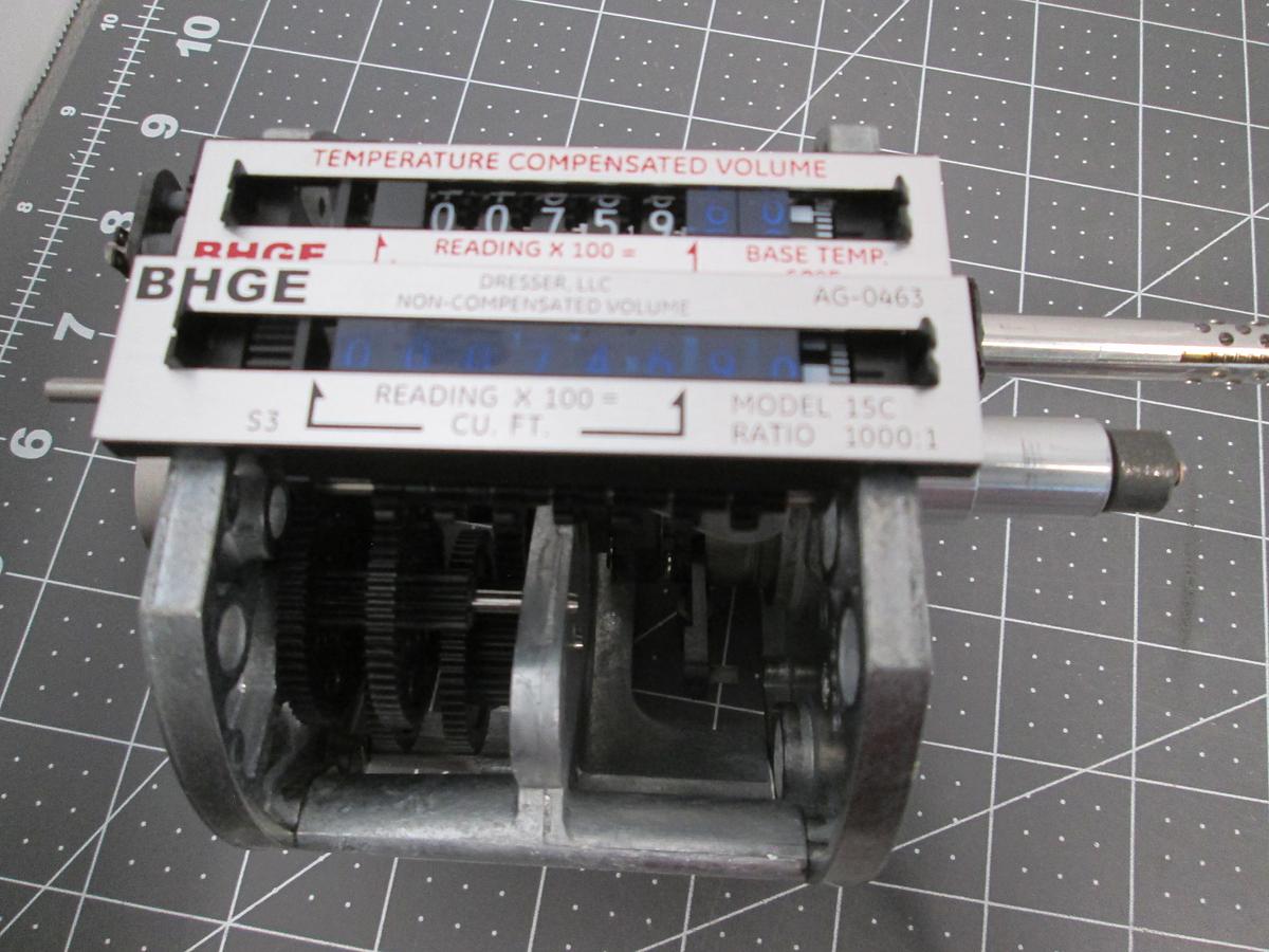Used Dresser Roots 15C TC Gas Meter Index Counter Assembly M055087-540 C