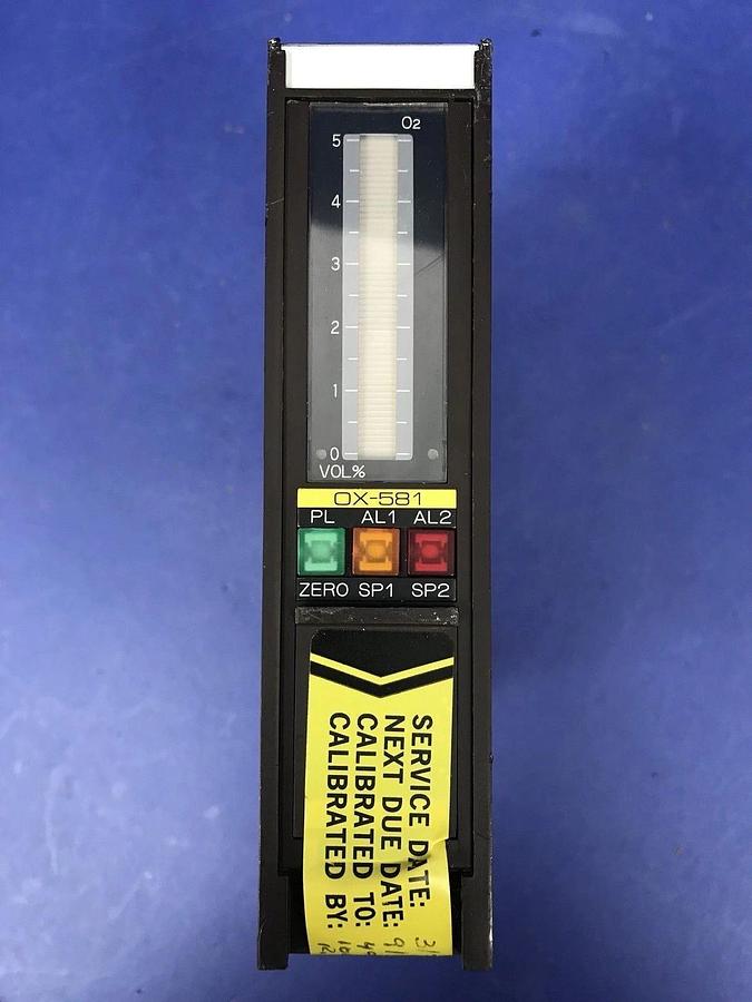Used Riken Keiki OX-581 Oxygen Sensing Controller  , 0-5% O2, USED