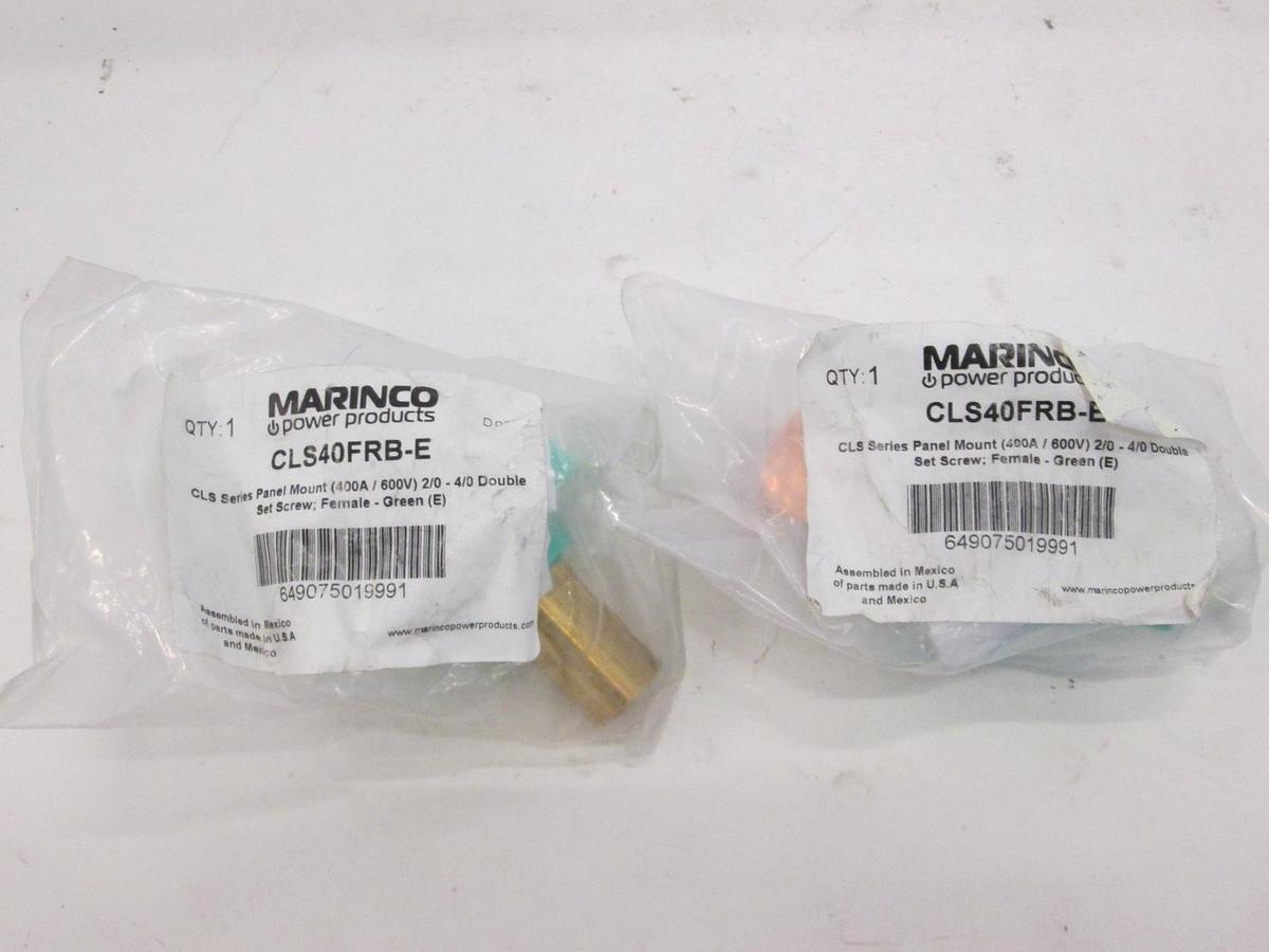Marinco, Green  Female Receptacle, CLS40FRB-E, New, Lot of 2