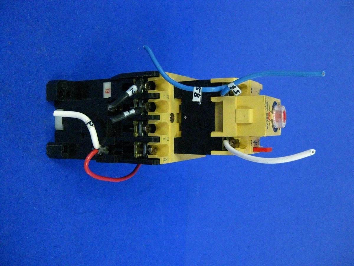 Used Allen-Bradley Timing Relay 196-FT B w/ Contactor 100-A24ND3, Used