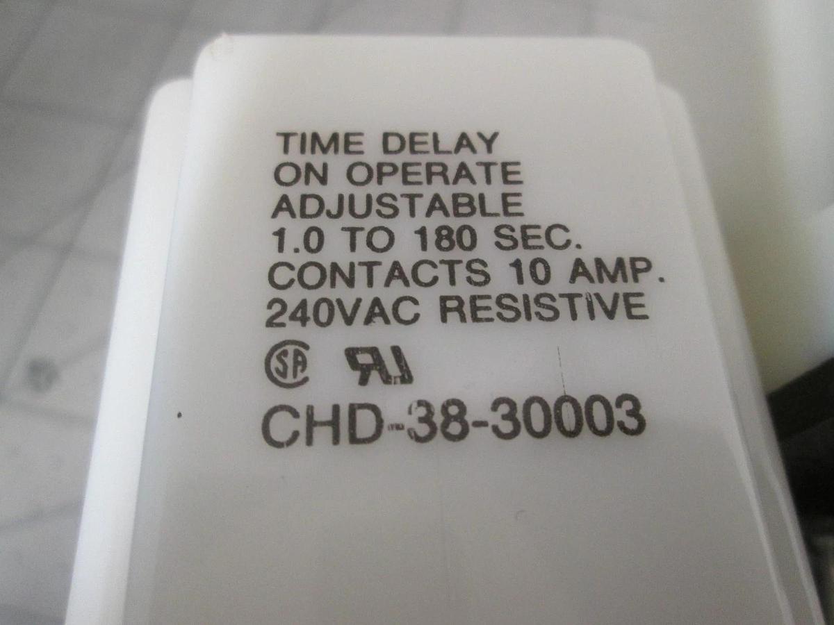 Used Potter & Brumfield, CHD-38-30003, 1.0-180 Sec, Time Delay Relay, Used, Lot of 2