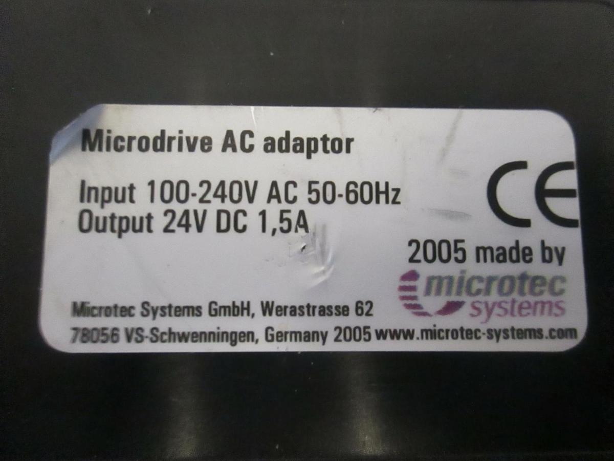 Used Microdrive, 50-60Hz, 100-240V IN, 24V Out, AC Adaptor, Used