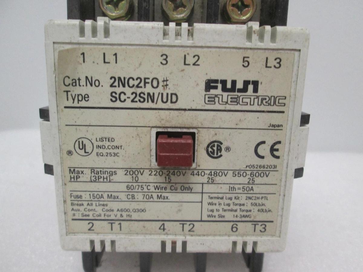 Used Fuji Electric, 2NC2F0, Ccontactor, SC-2SN/UD, Used