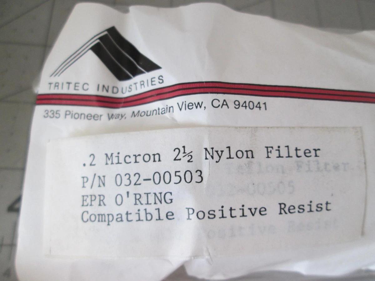 Tritec Industries, 0.2 Micron, 2 1/2 Nylon Filter, 032-00503, EPR O-Ring, New