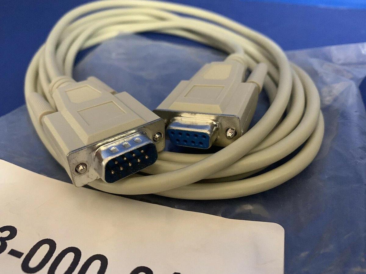 D-SUB Cable Assy with 9 Pin M/F Poly D-Sub Ports, Lot of 2 New