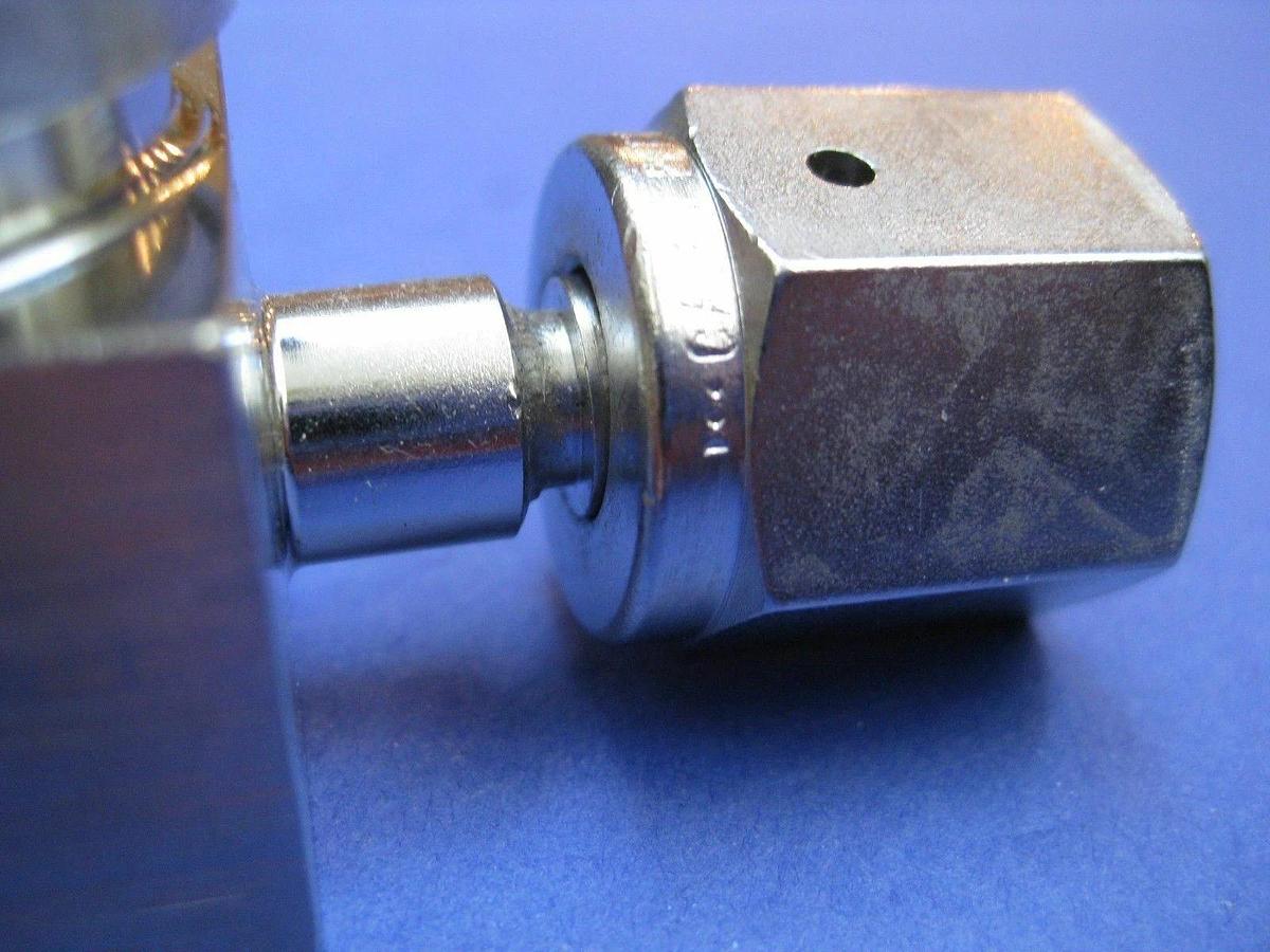 Used Nupro SS-HBTW4-C Pneumatic Valve, 1/4" MVCR x 1/4" FVCR, NC, Used