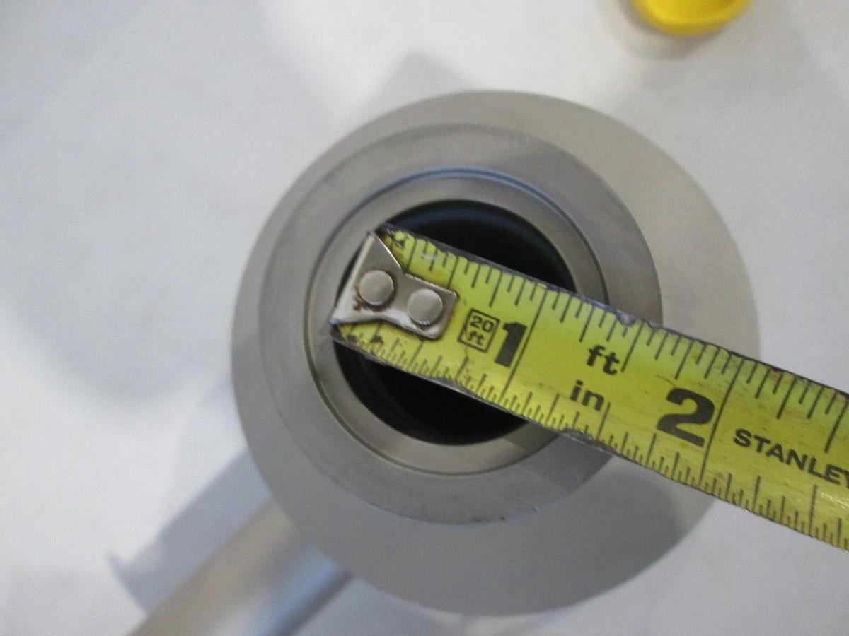 Used MDC, Right Angle NW 40 Inlet and Outlet Particle Pump Trap, Used