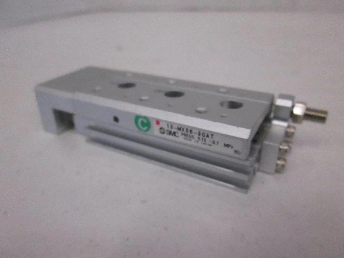 Used SMC, 13-MXS6-30AT, Air Cylinder Linear Slide Actuator Table, Used