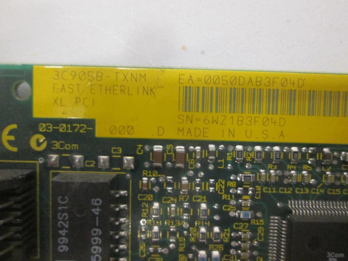 Used 3Com, 10/100BASE-TX, Ethernet Adapter, Used