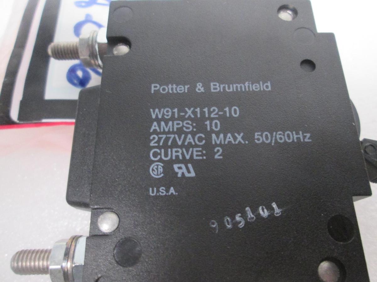 Potter & Brumfield, W91-X1112-10, Circuit Breaker, 1 Pole, 10A, New