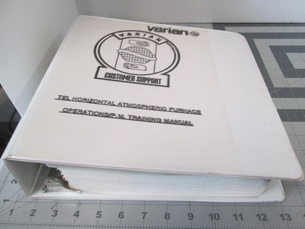 Used Varian, TEL Horizontal Atmospheric Furnace, Operations/P.M. Training Manual, Used