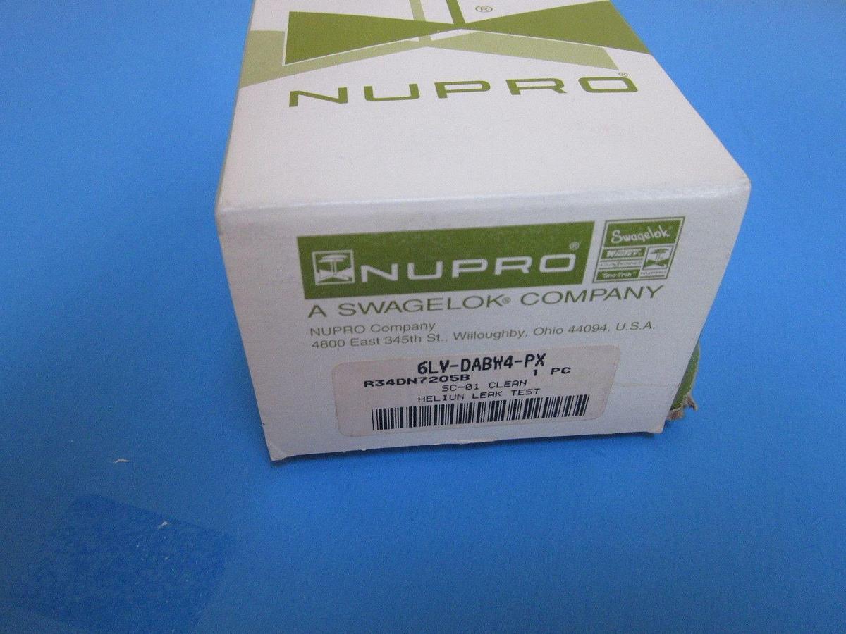 Nupro 6LV-DABW4-PX Ultra High Purity Diaphragm Valve, 1/4" Butt Weld