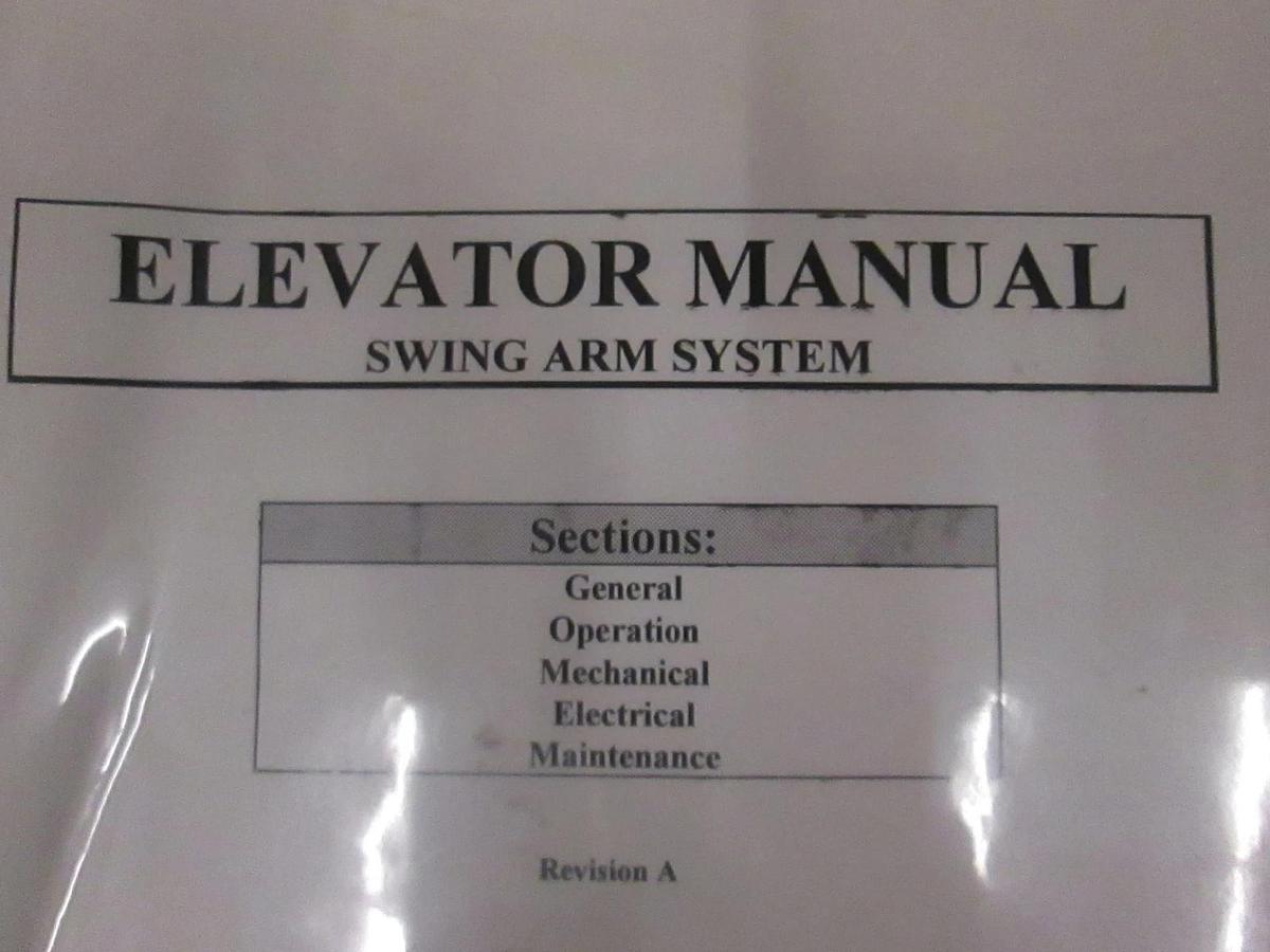 Used Novus Elevator Manual For Swing Arm System, Used