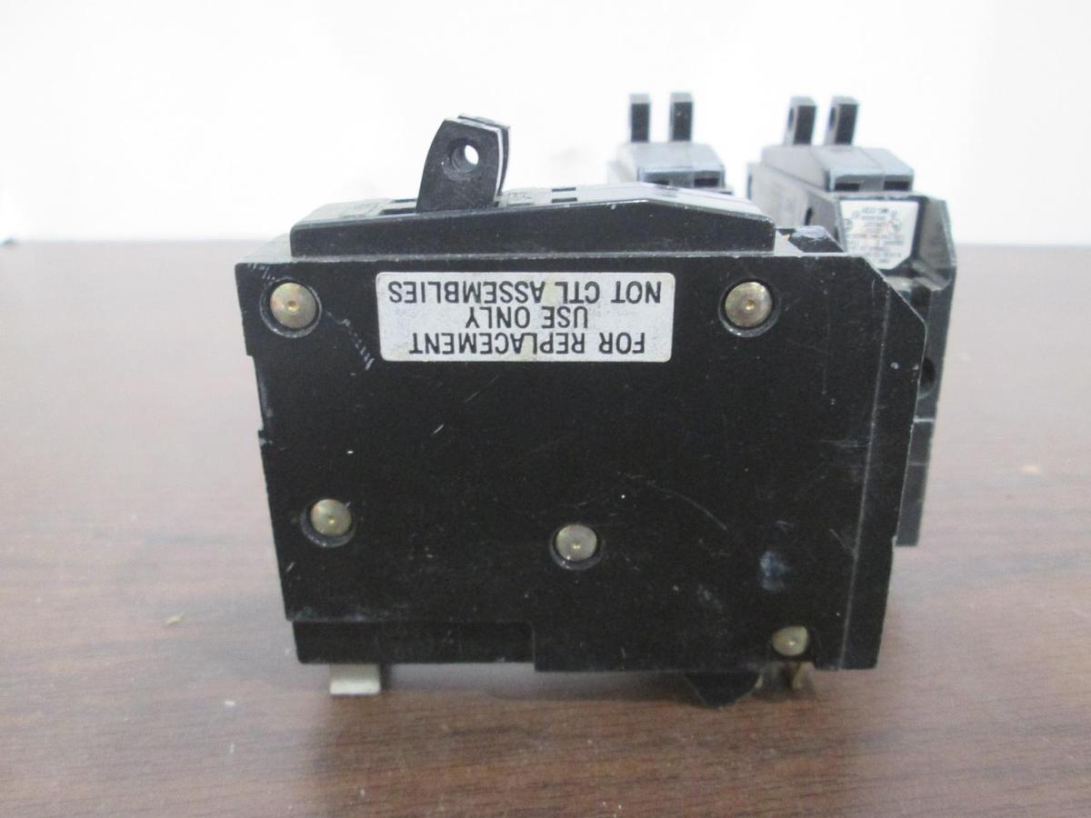 Used Square D, Type QOT, MC-1731, Single Pole Circuit Breaker, 20A, Used, Lot of 3