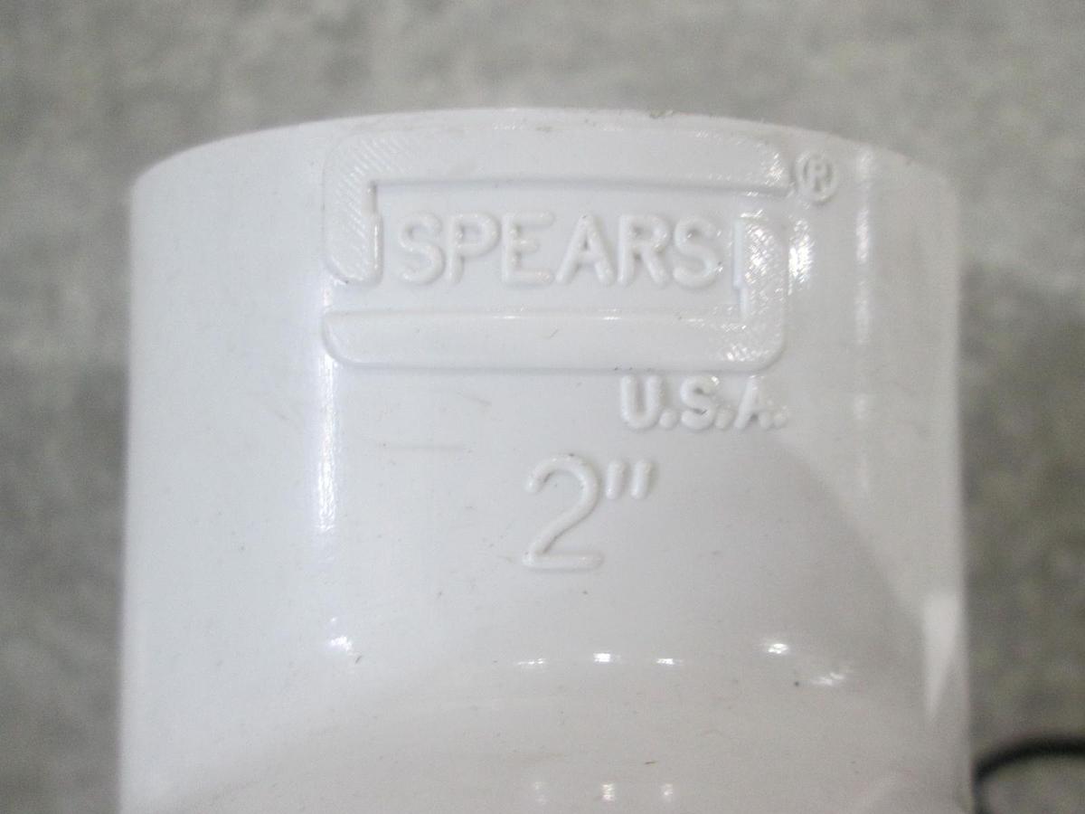 Spears, SCH 40 D2466, 401-020, 2", White Tee Fitting, New, Lot of 2