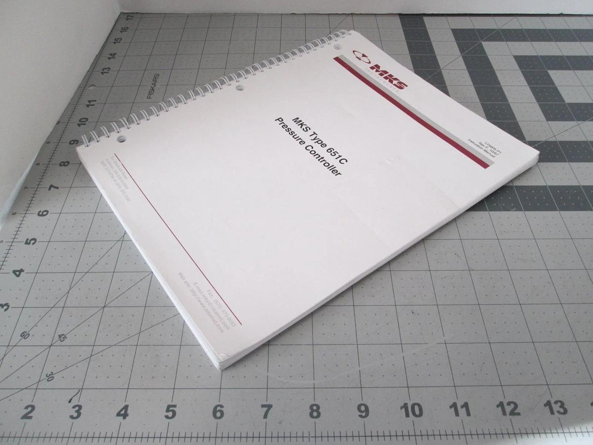 Used MKS, Type 651C, Pressure Controller Instruction Manual, 1115605-P1, Used