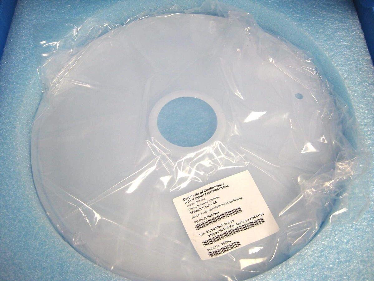 Used TEL Tokyo Electron Quartz Cap Cover, 2105-220805-51, New TEL 303 furnace