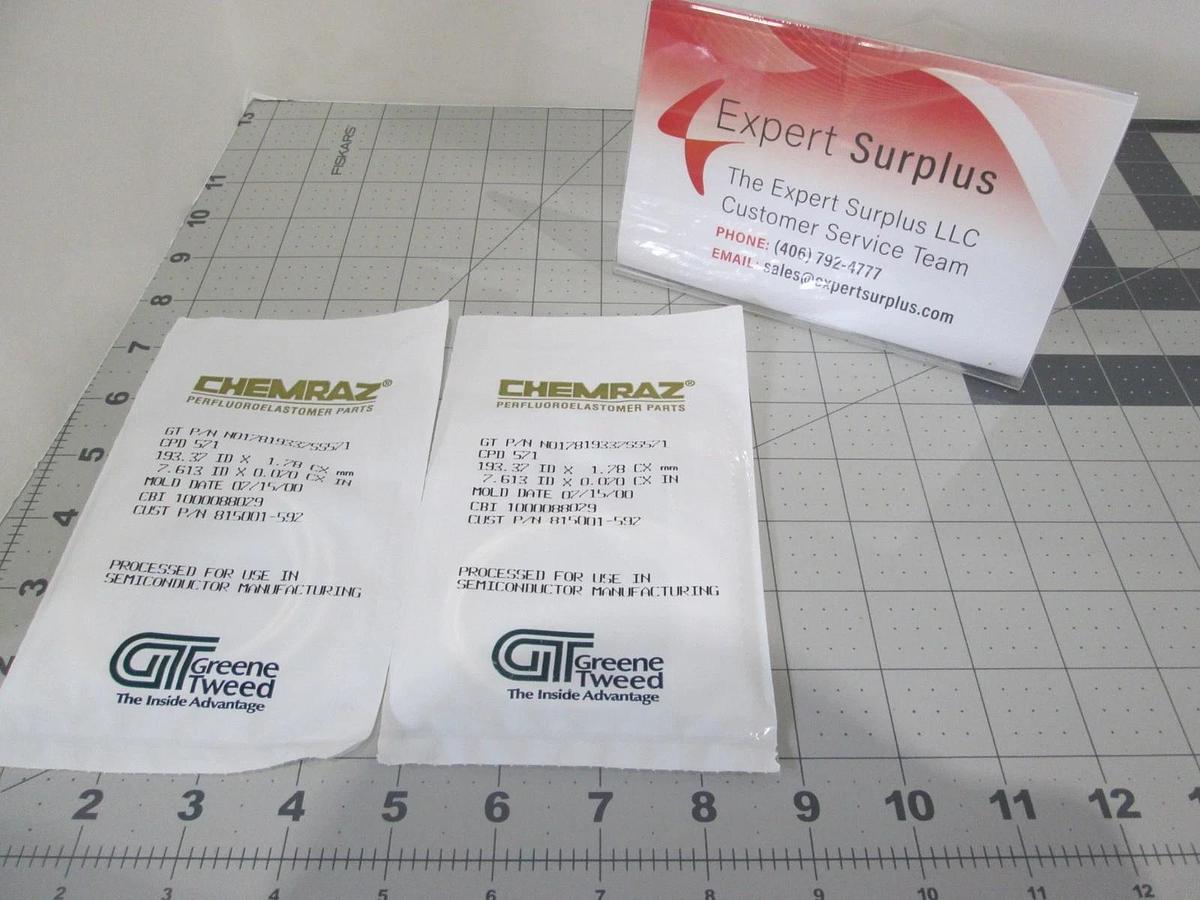 Chemraz, O-Ring, 7.613" ID, CPD 571, New, Lot of 2