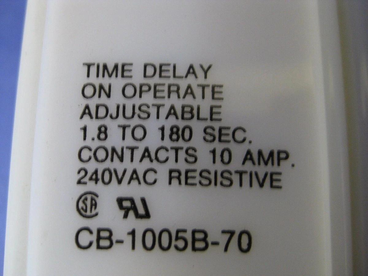 Used Lot of 2 - Potter & Brumfield CB-1005B-70 Time Delay Relay, 1.8-180 Sec