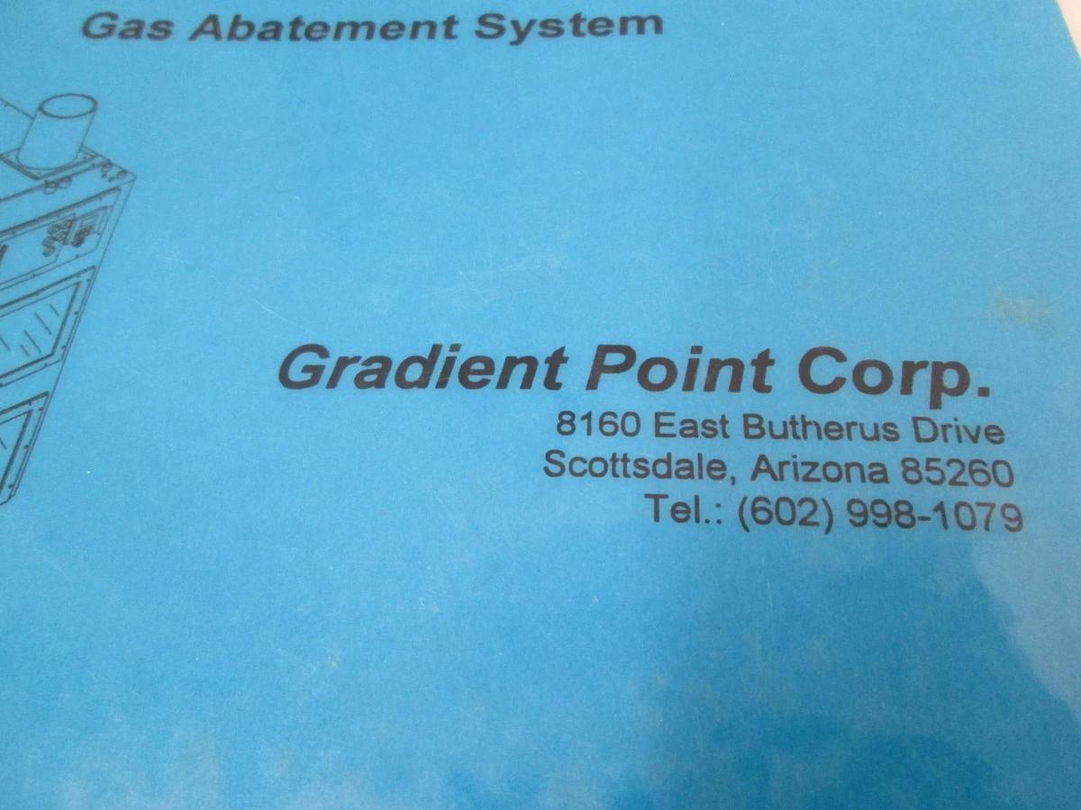 Used Gradient Pt, Model R-75, Gas Abatement System Operation and Maintenance Manual