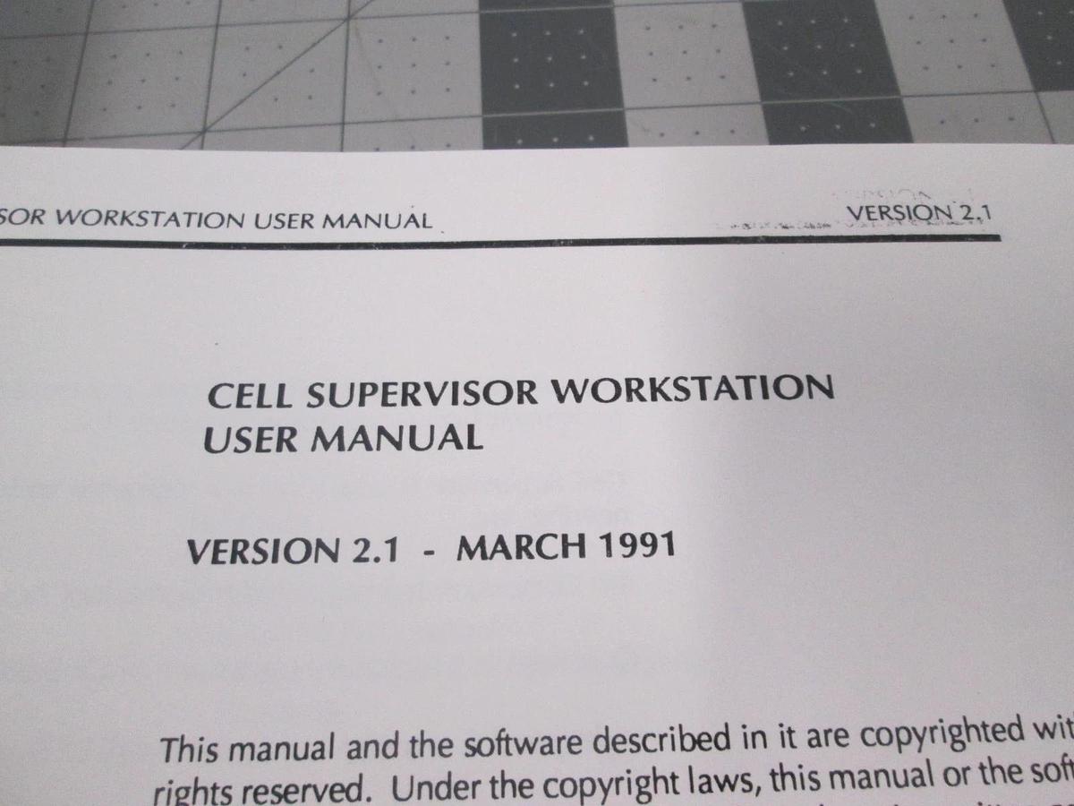 Used Semy, Version 2.1, Cell Supervisor Workstation, User Manual, Used