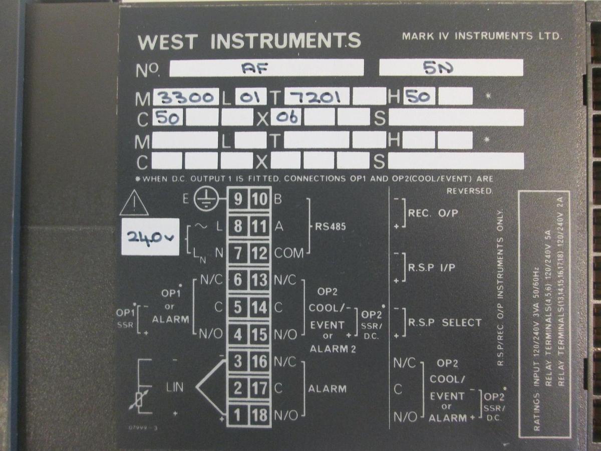 Used West 3300 Temper-Controller Unit, Used