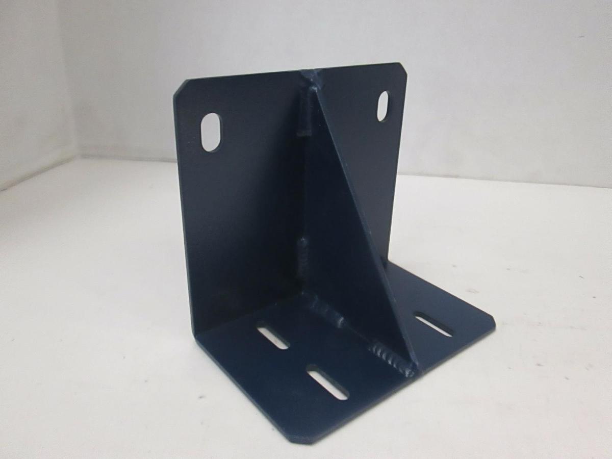 3.5x5.2 inch Blue Powder Coated Aluminum Gen Purpose Bracket, New w gusset