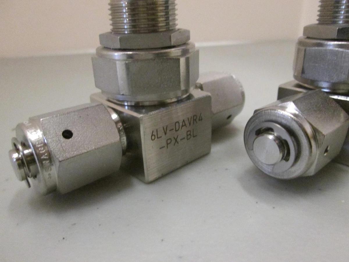 Used Nupro 6LV-DAVR4-PX Manual Valve, 1/4" MVCR/MVCR, Used, Lot of 2