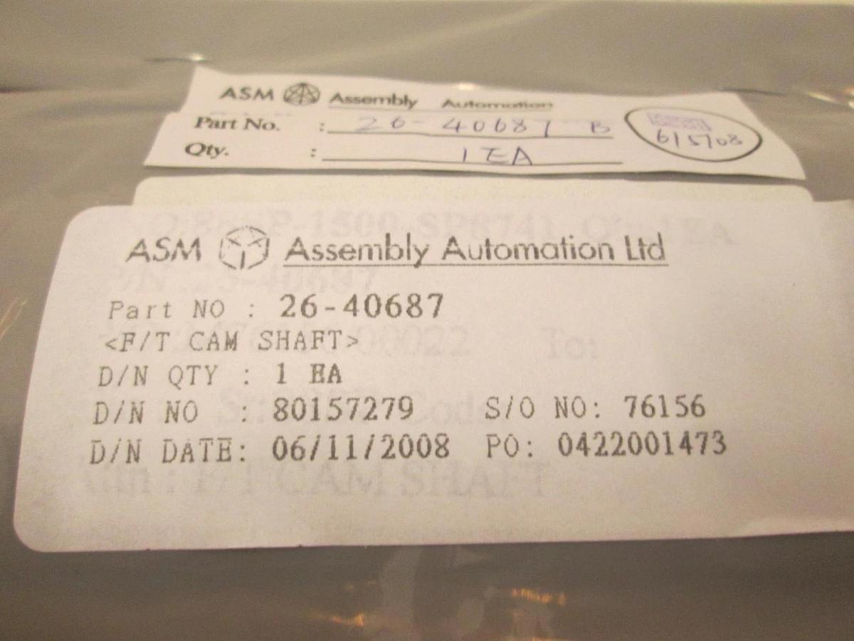 ASM, F/T Cam Shaft, 26-40687, New