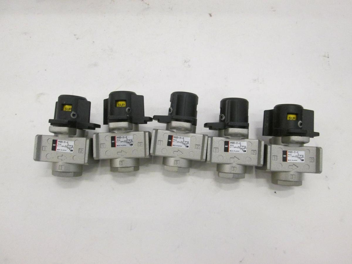 Used SMC, VHS20-01-B, Lock Out Valve, 3-Port, Used, Lot of 5