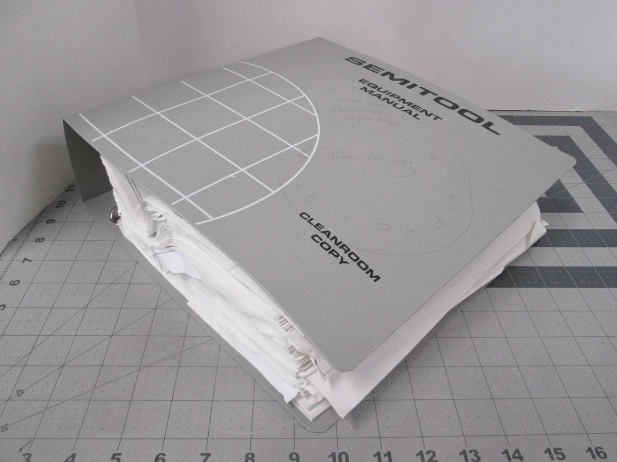 Used Semitool, 108446,-7,-8, Volume 3 Part 1, Schematics, Facilities, Gas Panel, Use
