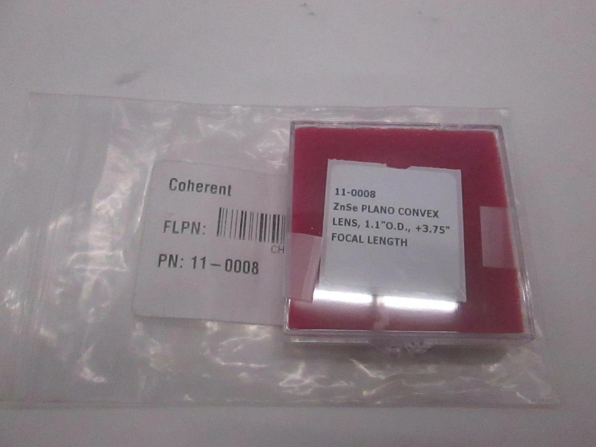 Coherent, 11-0008, ZnSe Plano Convex Lens, 1/1"O.D., +3.75" Focal Length, New