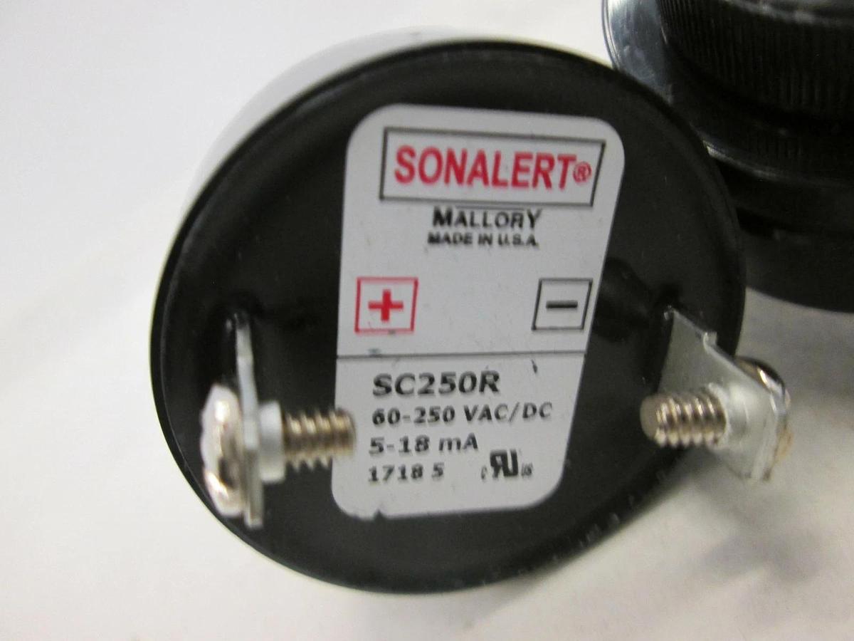 Used Mallory Sonalert, Transducer Alarm, SC250R, Used, Lot of 2